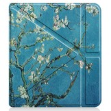 Kobo Libra 2 (7 inch) Origami Sleepcover hoes Van Gogh Amandelbloesem