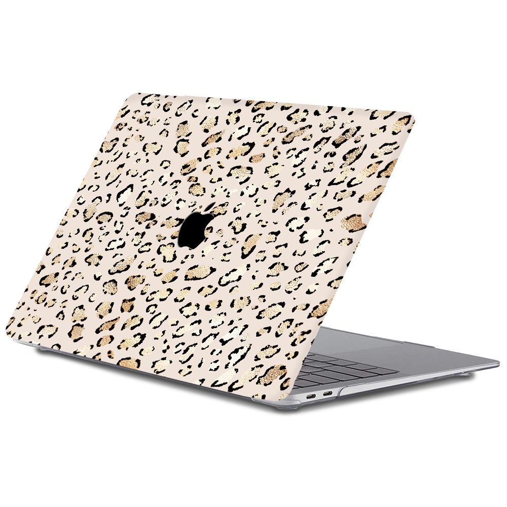 MacBook Pro 14 inch (2021) cover beschermhoes Leopard Rose Gold