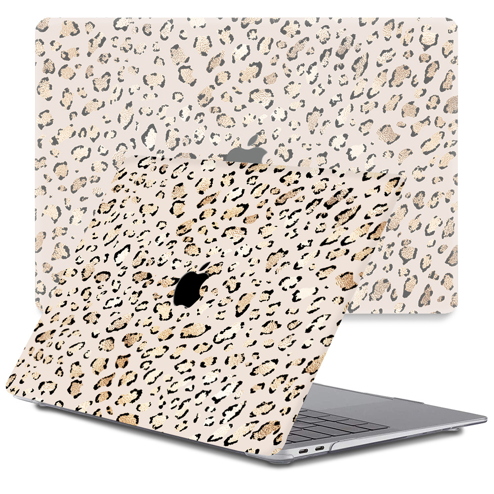 MacBook Pro 14 inch (2021) cover beschermhoes Leopard Rose Gold
