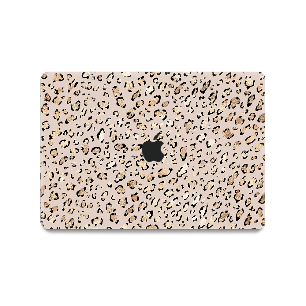 MacBook Pro 14 inch (2021) cover beschermhoes Leopard Rose Gold