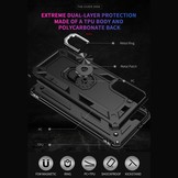 Samsung Galaxy S21 FE Armor backcover hoes met ringhouder Zwart
