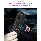 Samsung Galaxy S21 FE Armor backcover hoes met ringhouder Zwart