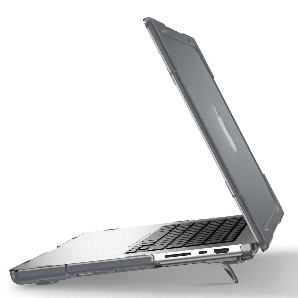 MacBook Pro 14 inch (2021-2026) Armor cover beschermhoes met pootjes Grijs