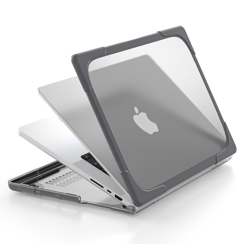 MacBook Pro 14 inch (2021-2026) Armor cover beschermhoes met pootjes Grijs