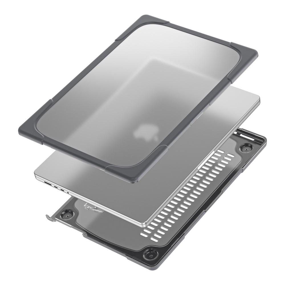 MacBook Pro 14 inch (2021) Armor cover beschermhoes met pootjes Grijs