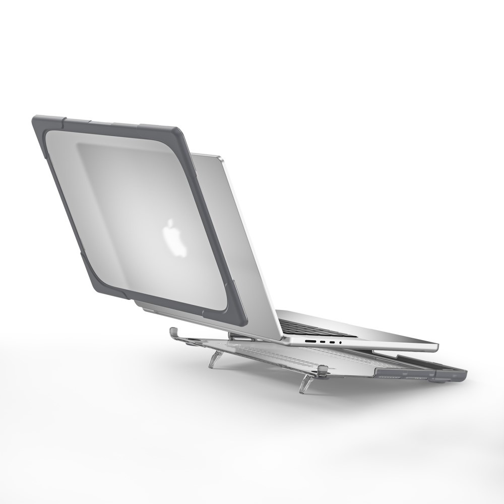 MacBook Pro 14 inch (2021) Armor cover beschermhoes met pootjes Grijs