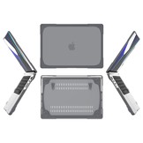 MacBook Pro 14 inch (2021-2023) Armor cover beschermhoes met pootjes Grijs