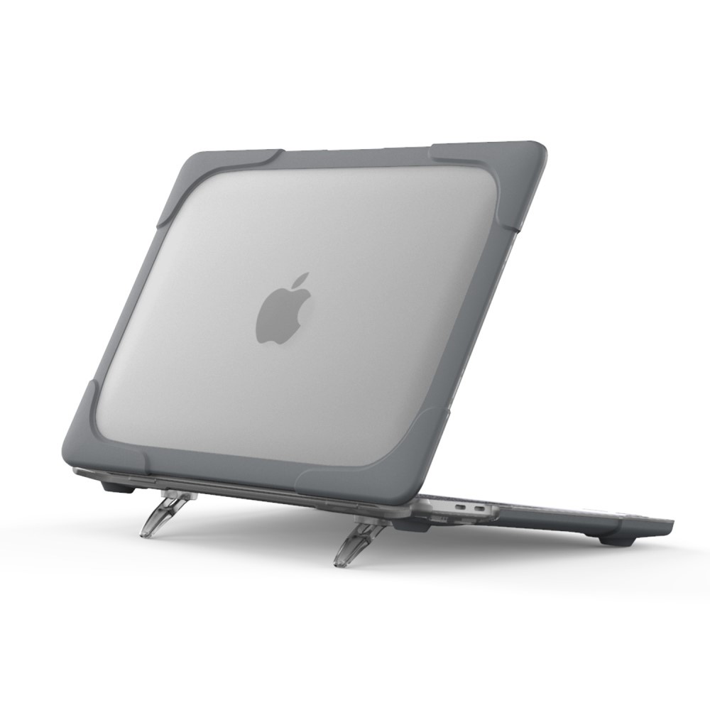 MacBook Pro 13 inch (2020-2022) Armor cover beschermhoes met pootjes Grijs