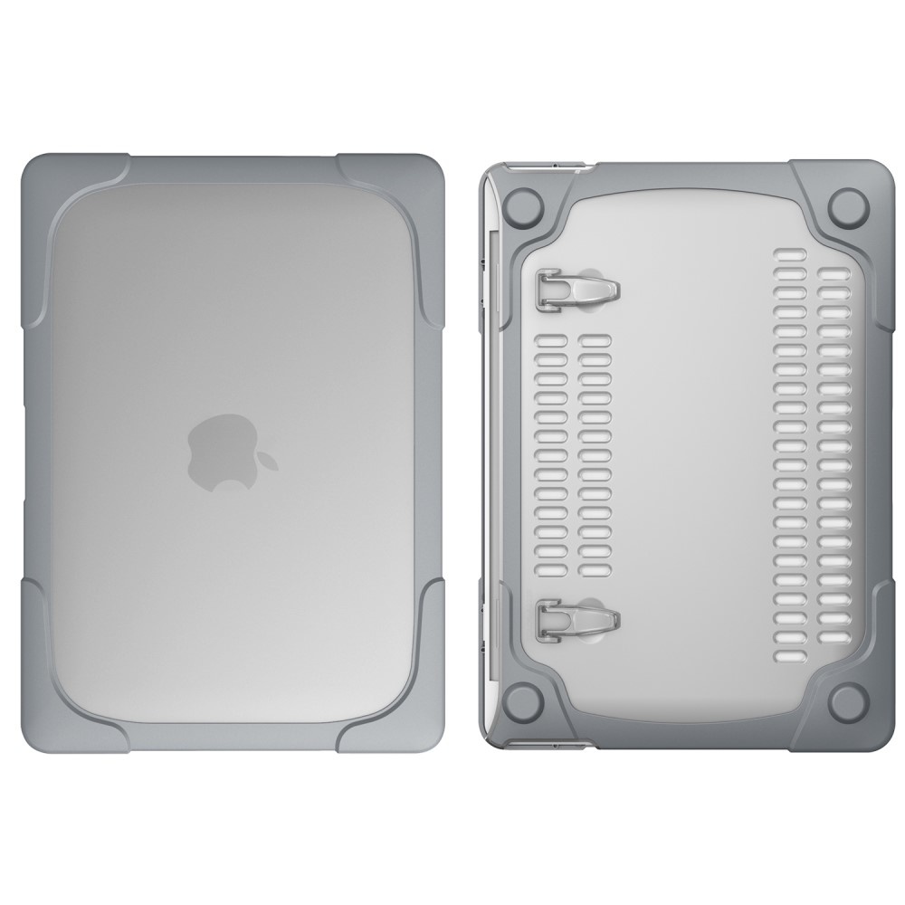 MacBook Pro 13 inch (2020-2022) Armor cover beschermhoes met pootjes Grijs