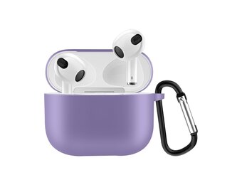 Lunso - Softcase cover hoes - AirPods 3 - Paars