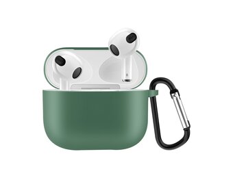 Lunso - Softcase cover hoes - AirPods 3 - Army Groen