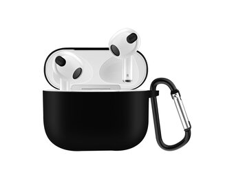 Lunso - Softcase cover hoes - AirPods 3 - Zwart