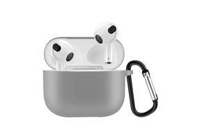 Lunso - Softcase cover hoes - AirPods 3 - Grijs