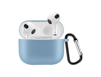 Lunso - Softcase cover hoes - AirPods 3 - Lichtblauw