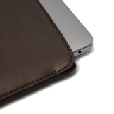 15 inch Miami lederen laptop sleeve hoes Bruin