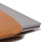 15 inch Miami lederen laptop sleeve hoes Cognac
