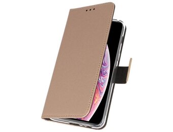 Bookwallet hoes - iPhone XS Max - Goud