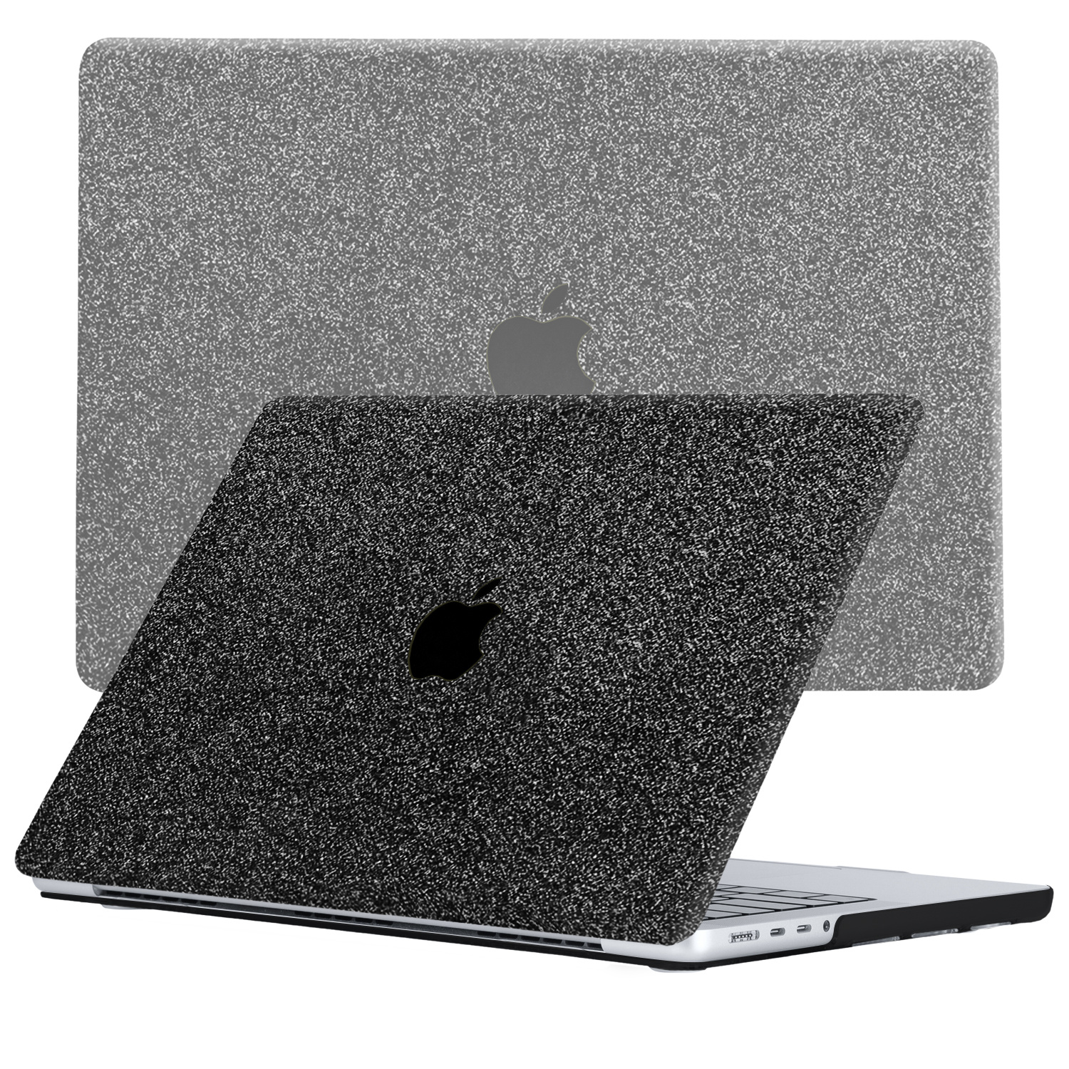 MacBook Pro 14 inch (2021-2023) cover beschermhoes Glitter Zwart