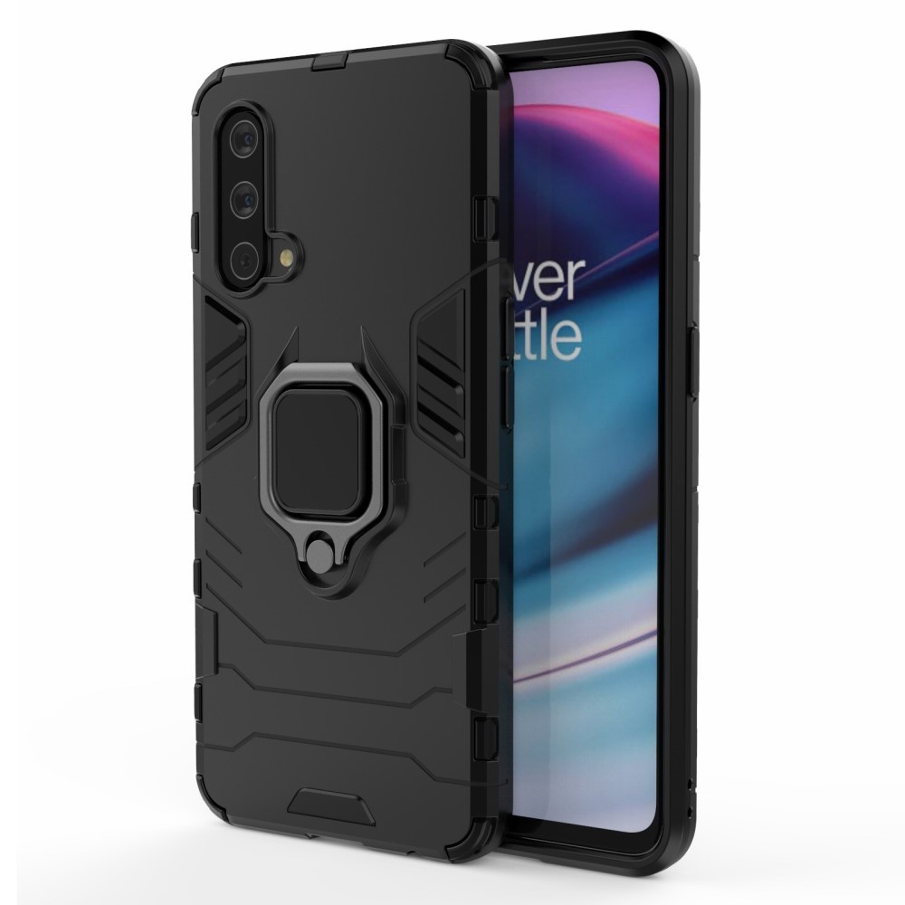 OnePlus Nord CE Armor backcover hoes met ringhouder Zwart
