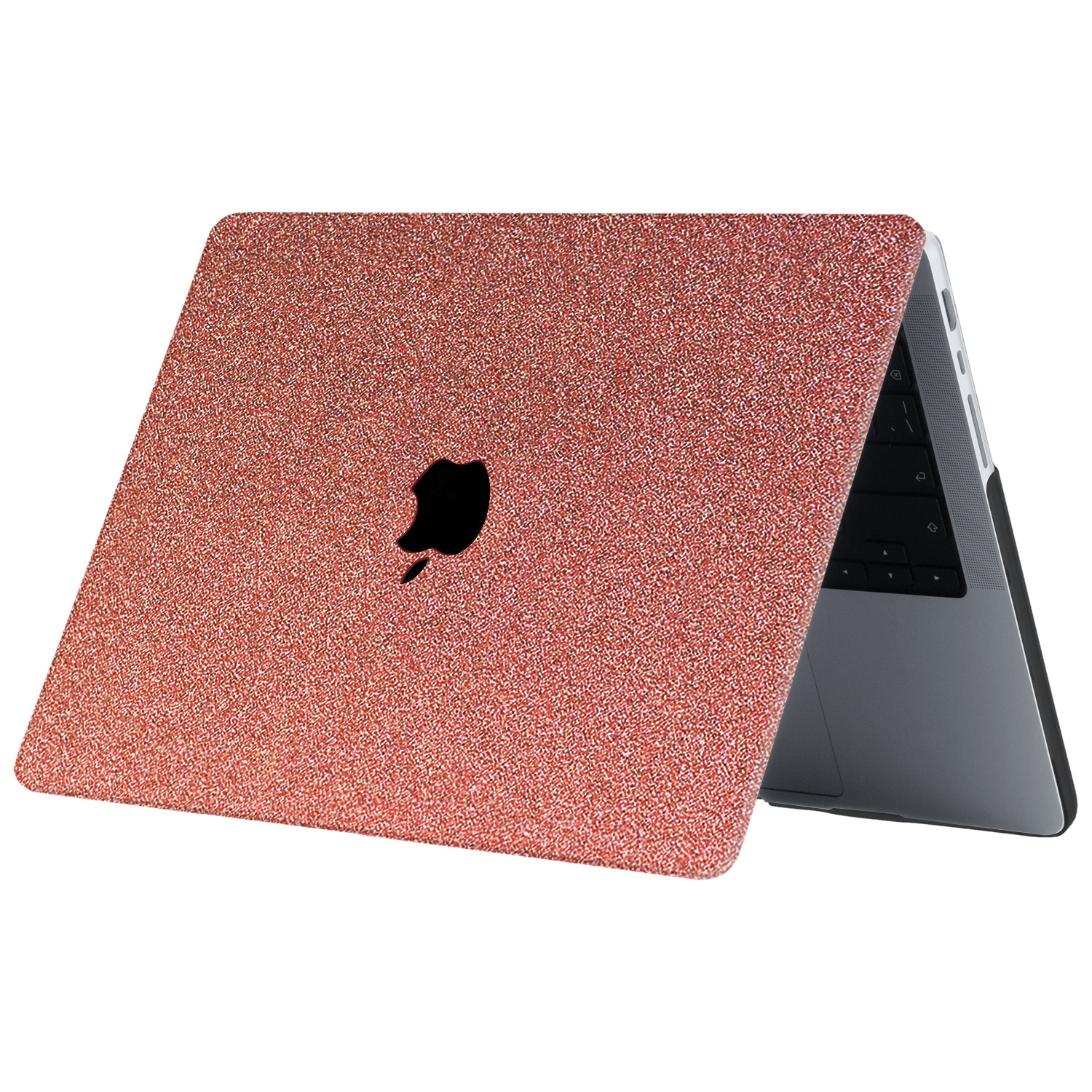 MacBook Pro 14 inch (2021-2026) cover beschermhoes Glitter Rose Goud