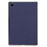 Samsung Galaxy Tab A8 (2021) 3-Vouw sleepcover hoes Donkerblauw