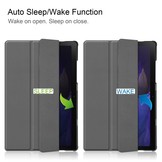 Samsung Galaxy Tab A8 (2021) 3-Vouw sleepcover hoes Grijs