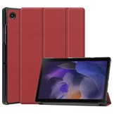 Samsung Galaxy Tab A8 (2021) 3-Vouw sleepcover hoes Donkerrood