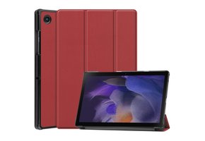 3-Vouw sleepcover hoes - Samsung Galaxy Tab A8 (2021) - Donkerrood