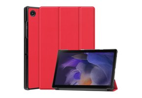 3-Vouw sleepcover hoes - Samsung Galaxy Tab A8 (2021) - Rood