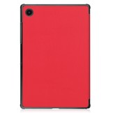Samsung Galaxy Tab A8 (2021) 3-Vouw sleepcover hoes Rood