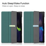 Samsung Galaxy Tab A8 (2021) 3-Vouw sleepcover hoes Groen