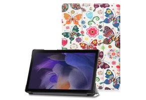 3-Vouw sleepcover hoes - Samsung Galaxy Tab A8 (2021) - Vlinders