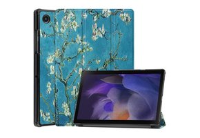 3-Vouw sleepcover hoes - Samsung Galaxy Tab A8 (2021) - Van Gogh Amandelbloesem