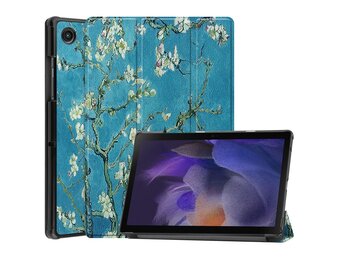 3-Vouw sleepcover hoes - Samsung Galaxy Tab A8 (2021) - Van Gogh Amandelbloesem
