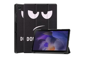 3-Vouw sleepcover hoes - Samsung Galaxy Tab A8 (2021) - Don't Touch