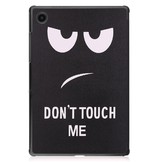 Samsung Galaxy Tab A8 (2021) 3-Vouw sleepcover hoes Don't Touch