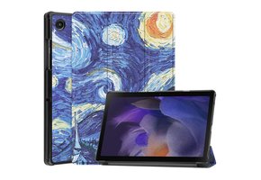 3-Vouw sleepcover hoes - Samsung Galaxy Tab A8 (2021) - Van Gogh Sterrennacht