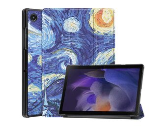 3-Vouw sleepcover hoes - Samsung Galaxy Tab A8 (2021) - Van Gogh Sterrennacht
