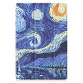 Samsung Galaxy Tab A8 (2021) 3-Vouw sleepcover hoes Van Gogh Sterrennacht