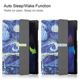 Samsung Galaxy Tab A8 (2021) 3-Vouw sleepcover hoes Van Gogh Sterrennacht