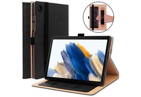 Luxe stand flip sleepcover hoes - Samsung Galaxy Tab A8 (2021) - Zwart