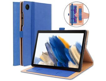Luxe stand flip sleepcover hoes - Samsung Galaxy Tab A8 (2021) - Blauw
