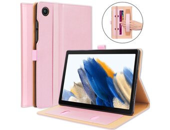 Luxe stand flip sleepcover hoes - Samsung Galaxy Tab A8 (2021) - Rose Goud