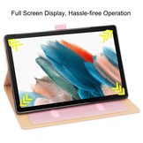 Samsung Galaxy Tab A8 (2021) Luxe stand flip sleepcover hoes Rose Goud