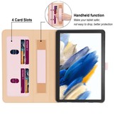 Samsung Galaxy Tab A8 (2021) Luxe stand flip sleepcover hoes Rose Goud