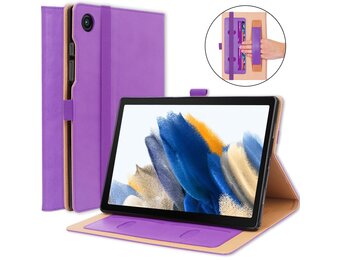 Luxe stand flip sleepcover hoes - Samsung Galaxy Tab A8 (2021) - Paars