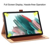 Samsung Galaxy Tab A8 (2021) Luxe stand flip sleepcover hoes Bruin