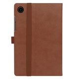 Samsung Galaxy Tab A8 (2021) Luxe stand flip sleepcover hoes Bruin