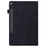 Samsung Galaxy Tab S7 en Samsung Galaxy Tab S8 Luxe stand flip sleepcover hoes Zwart