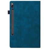 Samsung Galaxy Tab S7 en Samsung Galaxy Tab S8 Luxe stand flip sleepcover hoes Blauw